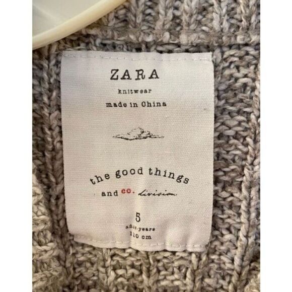  Zara boys the good thing knitwear marbled sweater size 5 - Picture 4 of 4